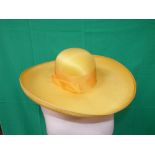 Vintage Philip Somerville yellow silk hat