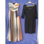 Three vintage designer dresses: Black and diamante evening dress, by Thomas Starzewski; Graham