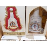Cased set of 12 commemorative whiskey decanters