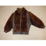 Fur and leather trim jacket by Breker