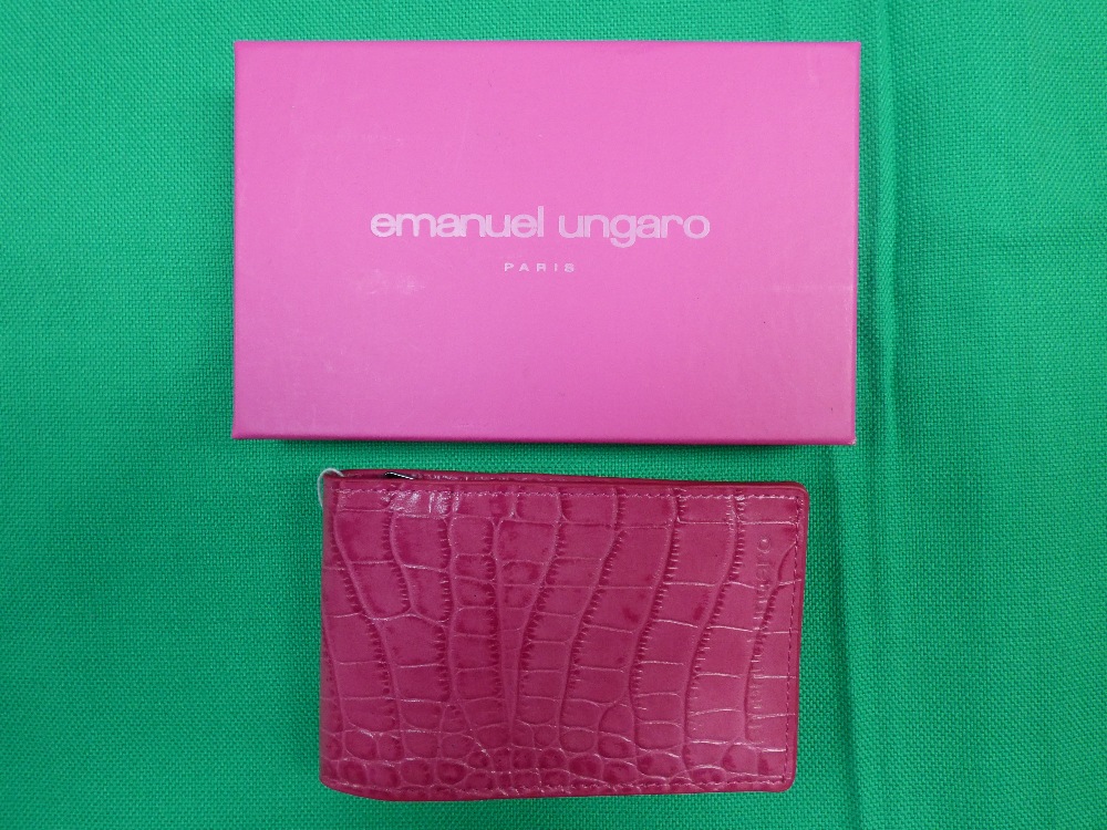 Emanuel Ungaro Paris, pink leather card holder