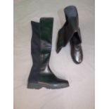 Ladies long black fashion boots, approx size 38.5 / 5 , as new with packaging