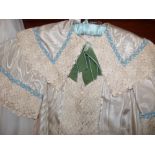 Gina Fratini fine quality vintage designer dress and matching long sleeved cape, silk and lace,