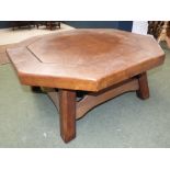 Solid oak coffee table 16H x 118W