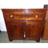 Fine quality George III flame mahogany secretaire chest attributed to Gillows of Lancaster. The