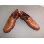 Gents brown leather Penny Loafer Brogues, by Charles Tyrwhitt, Jermyn Street, London