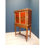 Superb C19th French cabinet on stand, bears label Maison Alph Giroux, Boulevard des Capuchins 43,