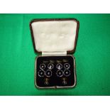 Gents dress stud set with matching cufflinks in fitted case