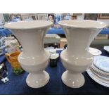 Large pair buff Royal Doulton Vases