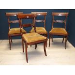 Set of 4 Regency mahogany dining chairs