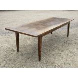 Solid oak French style plank top dinning table by Archer & Smith 274 x 100