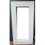 Large modern contemporary cream panelled wall mirror 190cmHx94xmW