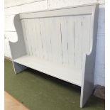 Decorative grey painted Tavern bench