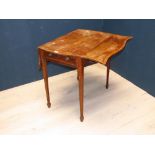 George III design mahogany and satinwood pembroke table