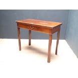 Georgian mahogany fold over tea table 75H x 90W