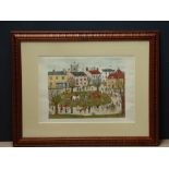 Large coloured hunting print scene signed in pencil Vincent Haddelsey 110/175, framed & glazed