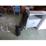 Metal cabinet 85Hx66cmW; meat hanger, coal scuttle etc