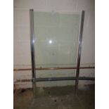 Modern glass shower screen approx 150cmHx7cmW