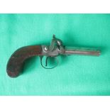Percussion pocket pistol by Hollis of Cheltenham