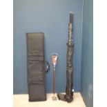 Combination shooting mat and rifle case, pigeon shooting hide and shooting stick