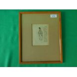 After W R Sickert "Homage to T W Barrett, black & white etching, signed, 11cmx9cm