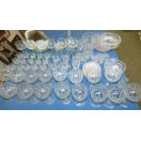 Qty of assorted glass ware including decanters, bowls & glasses etc