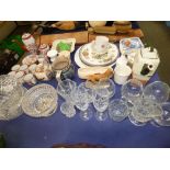 Qty of mixed glass & china including Royal Doulton