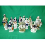 Collection of Staffordshire figures