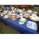 Qty of china & glass including Royal Doulton tea set, Royal Tuscan teaset etc