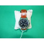 Hanhart military style Gents wrist watch with original leather watch, pouch no 058/500