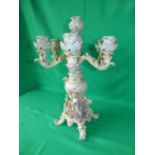 Continental style porcelain candelabra