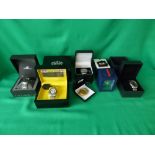 4 mixed gents wrist watch's Swiss military watch, Breil android 2 BMW & Desk watches, Christian