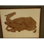 DAME ELIZABETH FRINK "Rolling over Horse" etching & aquatint artist proof 6/10 Signed in pencil,