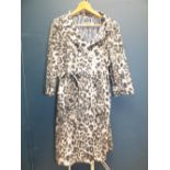 Ladies light weight overcoat, leopard skin print, by Marconi