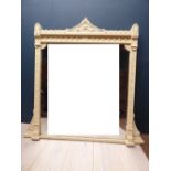 2+4 Regency oblong overmantle mirror 133H, later painted & small shield shaped mirror