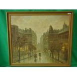 W Y C Honet C20th, Continental Street Scene, oil on canvas, signed & Dated, '78