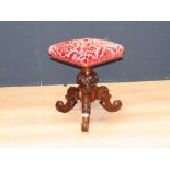 Good Victorian rosewood revolving music seat