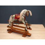Childs rocking horse, by Ayres, London c1940, 30"High, 31"Long, 12"Wide, with label. in good