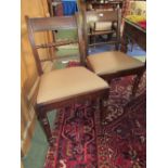 Set of six Regency rope back dining chairs with drop-in seats and a Georgian style chair