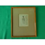 After W R Sickert "Homage to T W Barrett, black & white etching, signed, 11cmx9cm