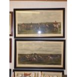 Set of 4 "Fores's National Sports" coloured engraving by J Harris & W Summers