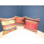 Kilim cushions (2 large)