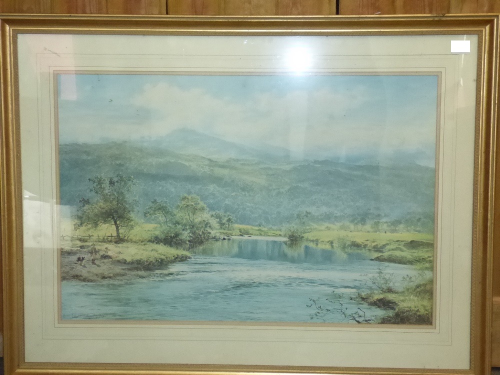 David Shepherds Ltd Ed. Coloured prints "After B.W.Leader, mountainous river landscape colour - Image 4 of 5