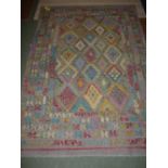Anatolian Kilim rug (fusion of contemporary colours) 288x212cm