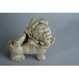 Chinese white-glazed Qilin, possibly Sui Dynasty, 15.5cm high.