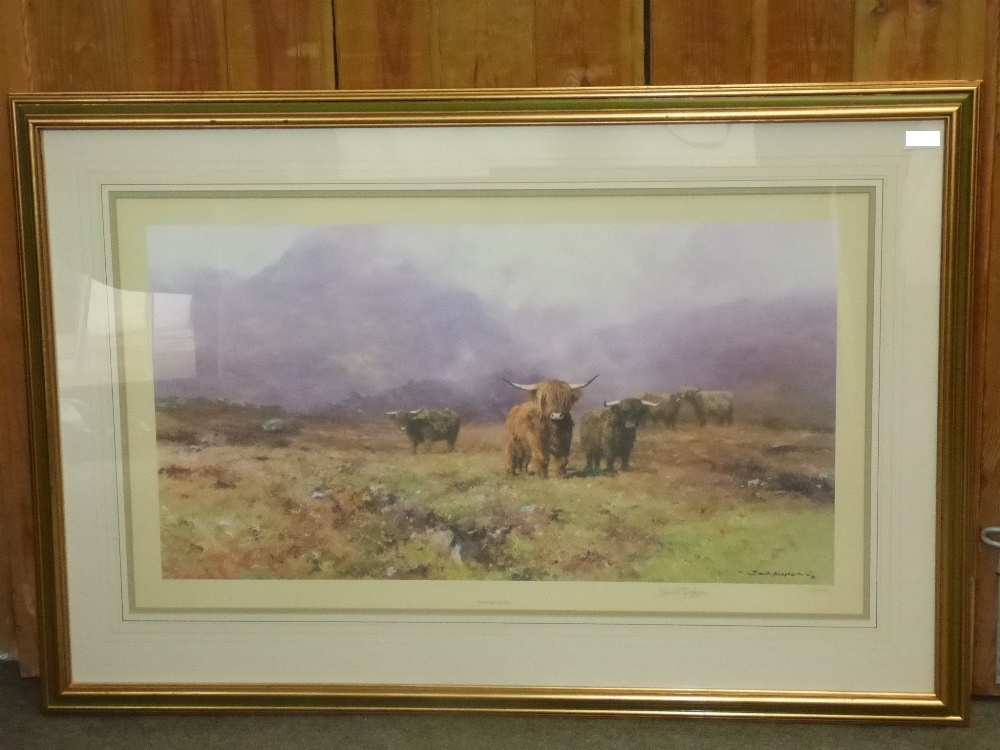 David Shepherds Ltd Ed. Coloured prints "After B.W.Leader, mountainous river landscape colour