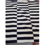 Rafarshi black and white Madeline Weinrib design rug, 167x123cm