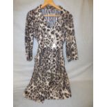 Ladies lightweight over coat leapard skin print by Marconi