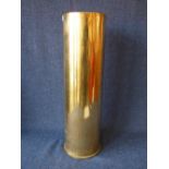 Large brass military shell case