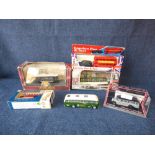 Toy models of buses & trains by Corgi & Day Gone in original boxes